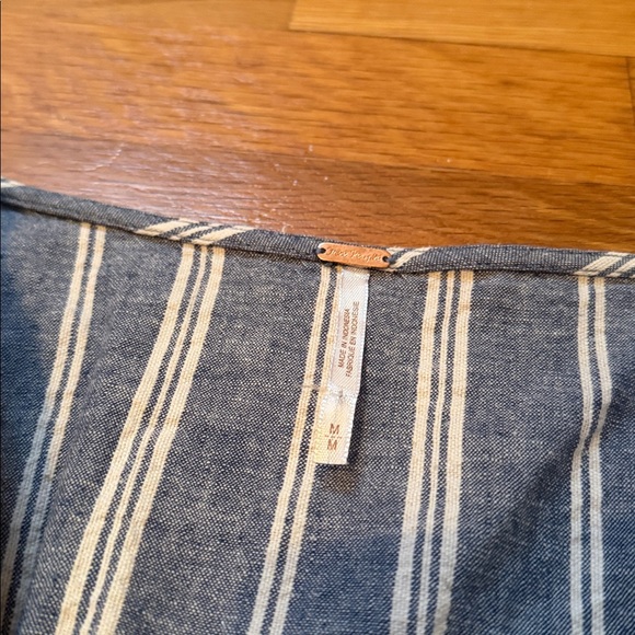 Free People Roll the dice Blue and White Striped Mini Dress - Picture 8 of 12